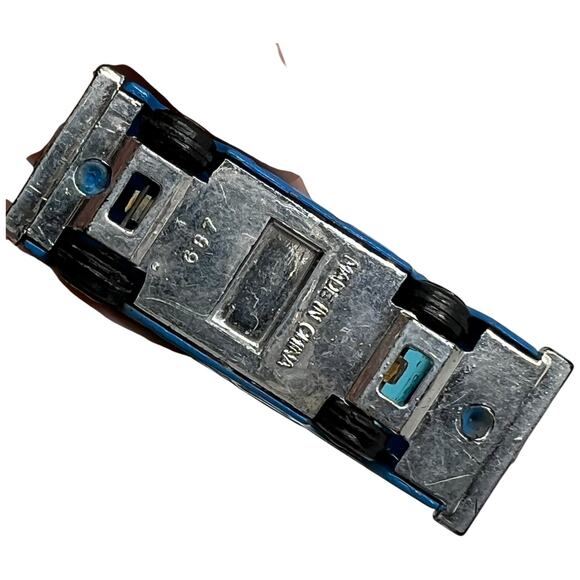 Vintage Turbo 47 Blue Racing Diecast Sedan Made in China Collectible Toy Car - Picture 7 of 7